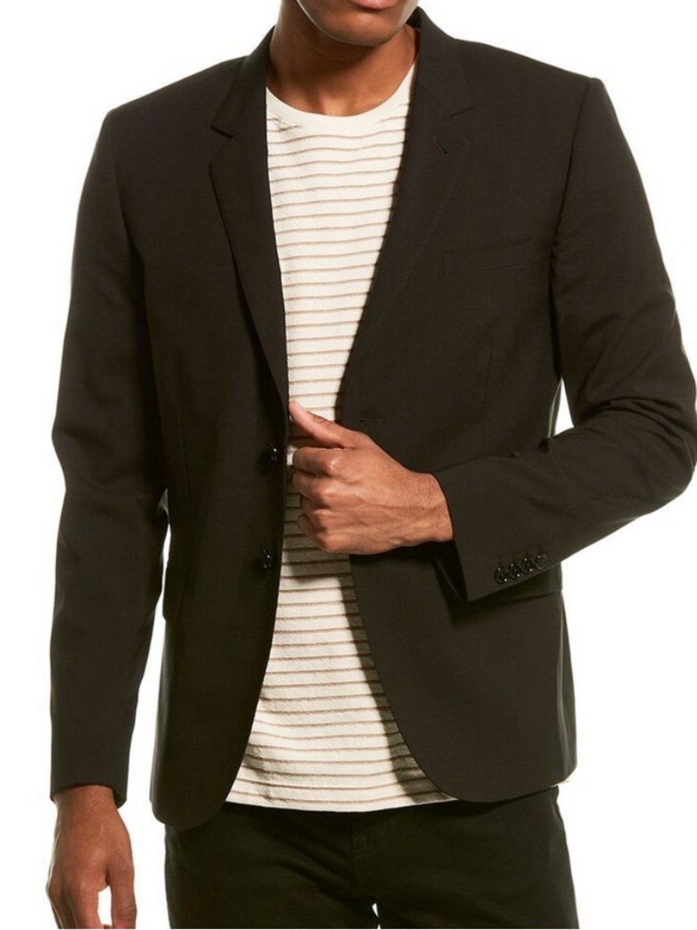 IRO Paris NWT Zepper Blazer Sport Coat Dark Gray Wool EU 50 US 40